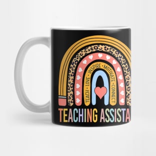 Teaching Assistant 100Th Day Of School Teacher Rainbow Mug